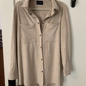 Dolce Cabo Faux Suede Button Down